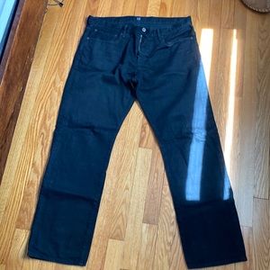 Gap, Black straight fit jeans, size 36x32. Worn once!